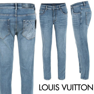 LOUIS VUITTON 루이비통 그래픽 로고 나염 슬림 일자진