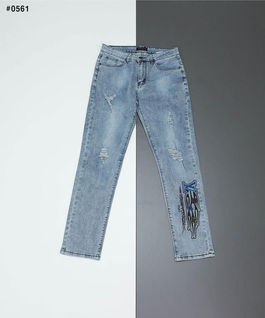 LOUIS VUITTON 루이비통 데미지 프린팅 청바지