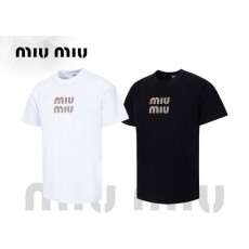 MIUMIU 미우미우 브라운 마크 CP 30 수 반팔