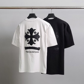 ●8월 판매 13위● CHROME HEARTS 크롬하츠 레더십자가 오버핏 반팔티