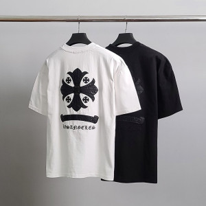 ●8월 판매 13위● CHROME HEARTS 크롬하츠 레더십자가 오버핏 반팔티