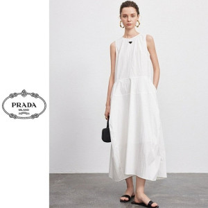 ●8월 판매 7위● PRADA 프라다 포켓 플레어 롱 원피스 2COLOR