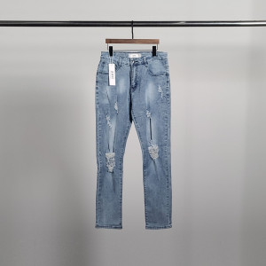 AMI 아미 레드하트 데미지 청바지