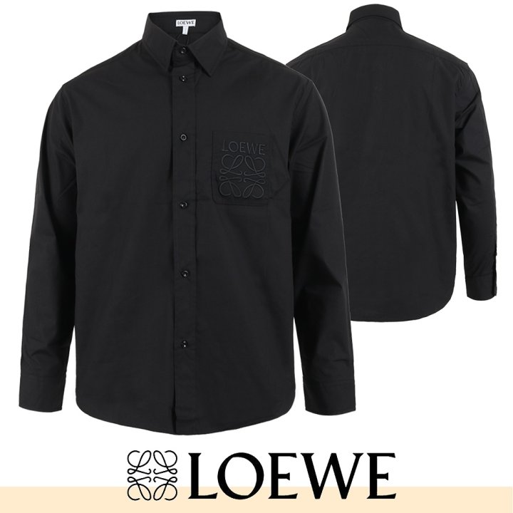 LOEWE 로에베 아나그램 자수 세미 오버 셔츠