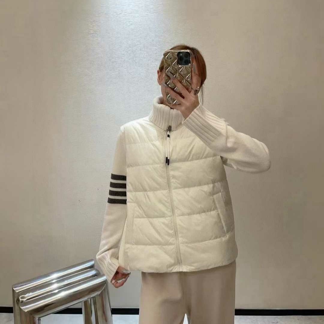 THOM BROWNE 톰브라운 라펠 니트 다운자켓 2COLOR