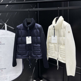 MONCLER 몽클레어 여성 스퀘어 퀄팅 다운 패딩 가디건