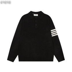 THOM BROWNE 톰브라운 사선 울 카라 니트 2COLOR