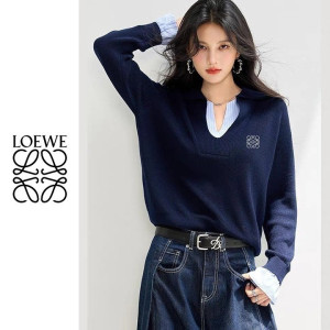 LOEWE 로에베 카라 셔츠 배색니트 3COLOR