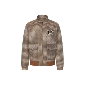 LOUIS VUITTON 루이비통 모노그램 울 해링턴 블루종 자켓