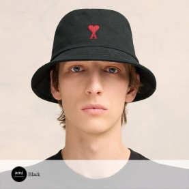 AMI 아미 드 꾀흐 자수 버킷햇