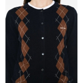 MIUMIU 미우미우 아가일 라운드 가디건 3COLOR