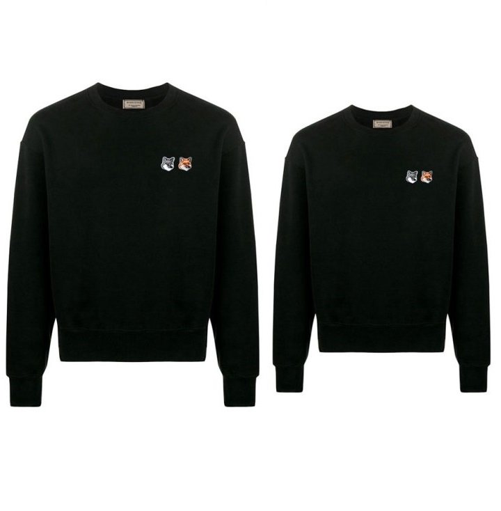 MAISON KITSUNE 메종키츠네 더블폭스 패치 맨투맨