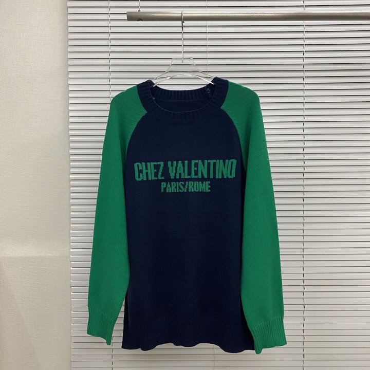 VALENTINO 발렌티노 로고 배색 니트