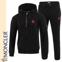 MONCLER 몽클레어 레드 로고 후드집업 셋업