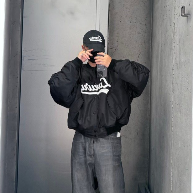 BALENCIAGA 발렌시아가 럭셔리 나일론 바시티 봄버 자켓