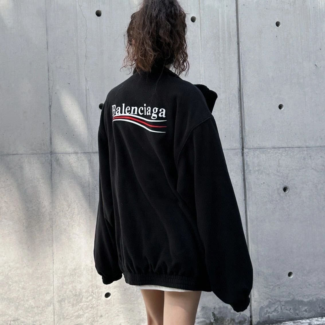 BALENCIAGA 발렌시아가 폴리티컬 캠페인 플리스 자켓