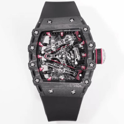 RICHARD MILLE 리차드밀 부바왓슨 투르비옹 블랙 NTPT 카본 스켈레톤 다이얼 블랙 러버 스트랩 RM38-02