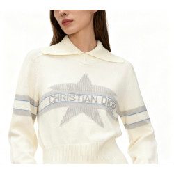 DIOR 디올 모크넥 스타 울 캐시 니트