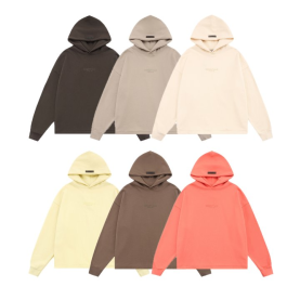 FEAR OF GOD 피어오브갓 에센셜 818 톤온톤 스몰 로고 플리스 후드