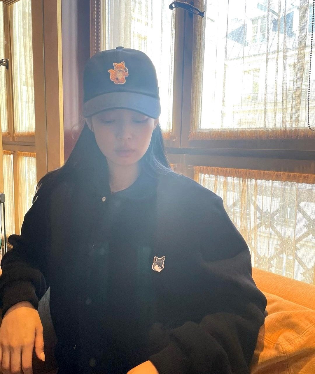 MAISON KITSUNE 메종키츠네 그레이폭스 울 블루종