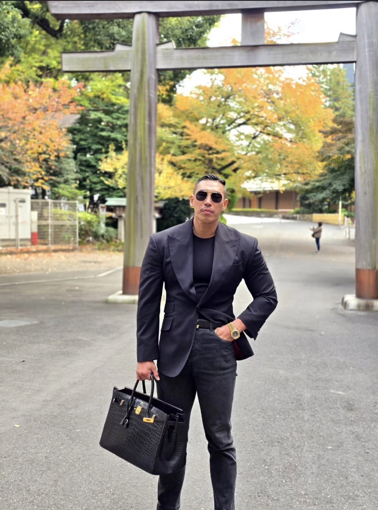 ●에르메스 버킨35 크로커다일 금장 악어가죽●