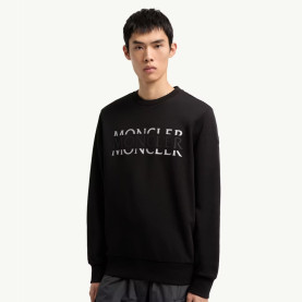 MONCLER 몽클레어 블랙와펜 더블 레터링 코튼 맨투맨