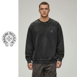 CHROME HEARTS 크롬하츠 블랙 피그먼트 워싱 맨투맨