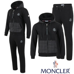 MONCLER 몽클레어 시어링 체크 배색 셋업 2COLOR
