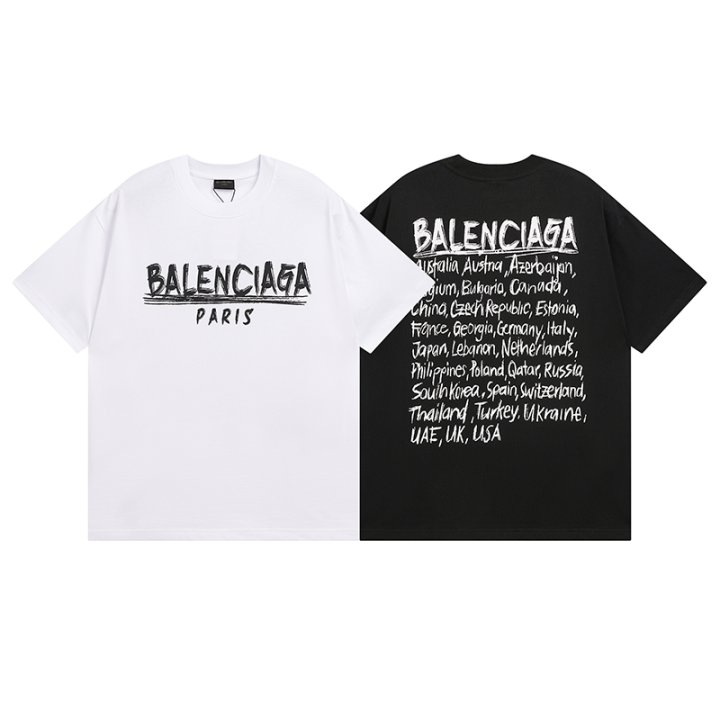 BALENCIAGA 발렌시아가 2357 국기 로고 반팔