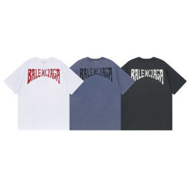 BALENCIAGA 발렌시아가 2383 그래피티 로고 워싱 반팔