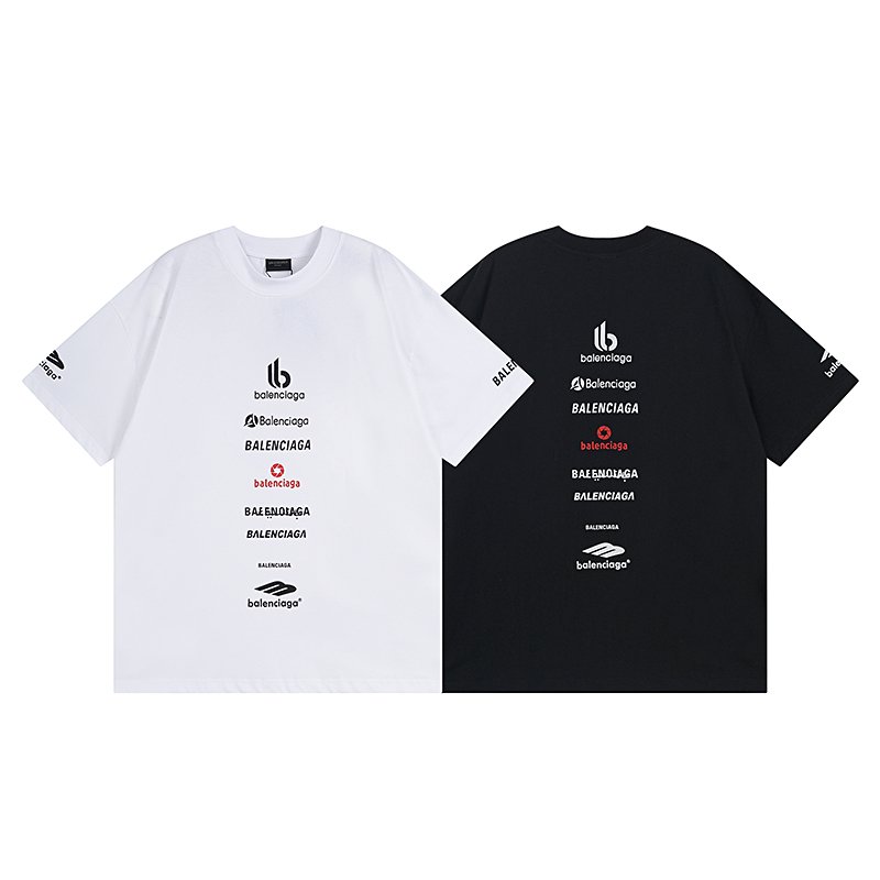 BALENCIAGA 발렌시아가 23129 멀티 로고 반팔