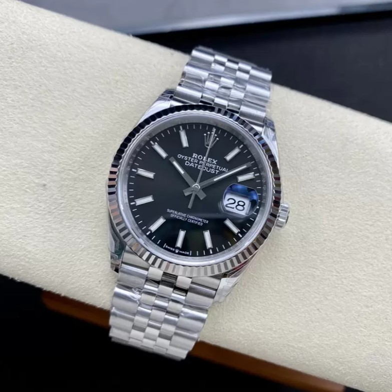 ROLEX 로렉스 데이저스트 검판 다이얼 바인덱스 SS 쥬빌레 36mm 최신 V2버전 126234