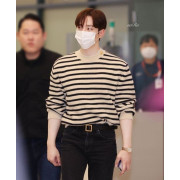 LOROPIANA 로로피아나 스트라이프 견장 니트 2COLOR