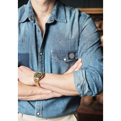 STONE ISLAND 스톤아일랜드 청 셔츠