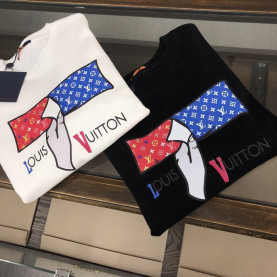 LOUIS VUITTON 루이비통 테이핑 프린팅 기모 맨투맨