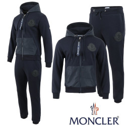 MONCLER 몽클레어 빅로고 배색 후드집업 셋업
