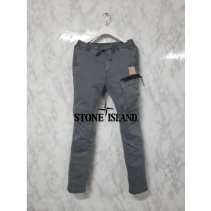 STONE ISLAND 스톤아일랜드 블랙지퍼 비대칭 카고 밴딩팬츠 3COLOR