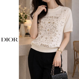 DIOR 디올 별자수 레터링반팔니트