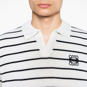 LOEWE 로에베 단가라 오픈카라 니트반팔 2COLOR