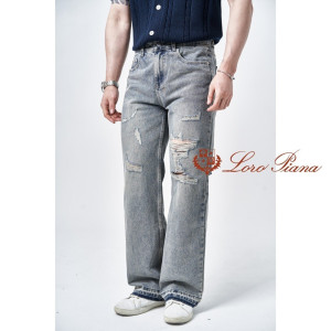LOROPIANA 로로피아나 포인트 빈티지 레그 청바지 2COLOR