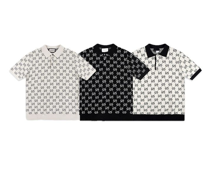 GUCCI 구찌 6390 GG 자카드 폴로 니트 반팔