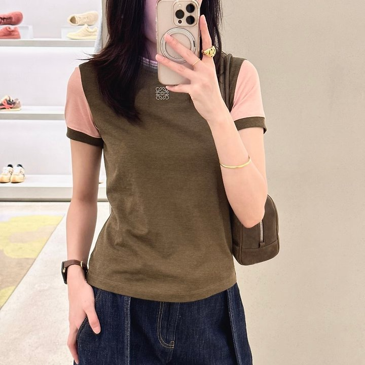 LOEWE 로에베 앵그램 자수 반팔