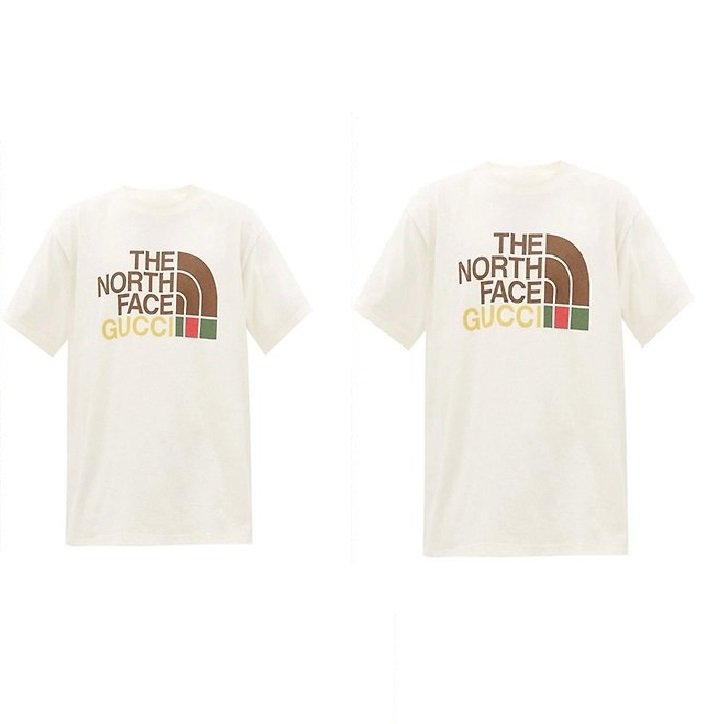 GUCCI 구찌 노스페이스 콜라보 커플 반팔티