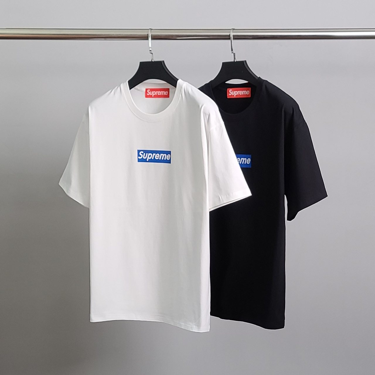 SUPREME 슈프림 블루 박스로고 코튼 반팔티