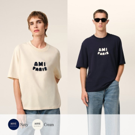 AMI 아미 파리 패치 티셔츠