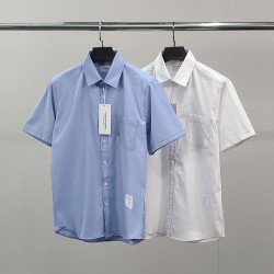 THOM BROWNE 톰브라운 스티치라인 옥스포드 반팔 셔츠