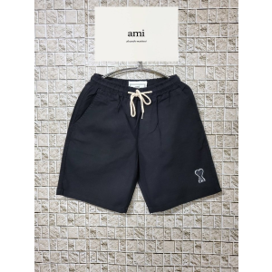 AMI 아미 블랙패치 린넨 하프팬츠 3COLOR