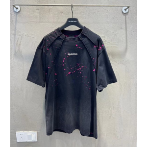 BALENCIAGA 발렌시아가 피그먼트 페인팅 자수  티셔츠 2COLOR