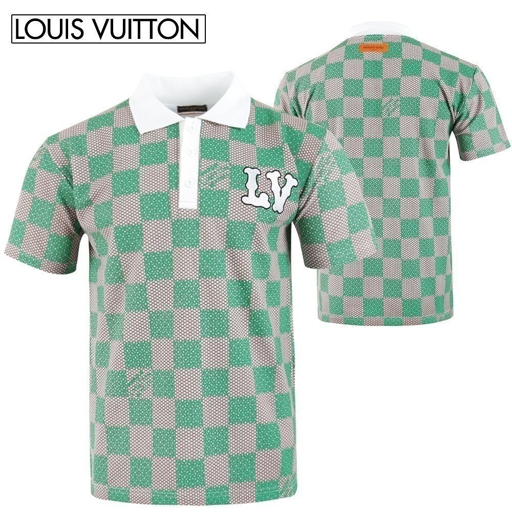 LOUIS VUITTON 루이비통 자수 전판 나염 카라T 2COLOR