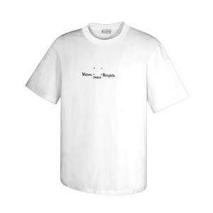 MAISON MARGIELA 메종마르지엘라 로고자수 라운드 반팔 2COLOR